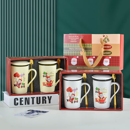Souvenirs, ceramic pair cup set, wedding return gift, full moon gift, opening gift, business couple cup can be printed with logo