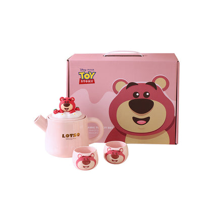 Disney Winnie the Pooh Tea Set Cute Bubble Tea Afternoon Tea Souvenir New High Temperature Resistant Filter Teapot