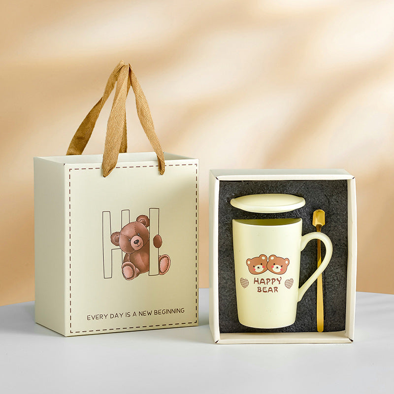 Souvenirs, ceramic pair cup set, wedding return gift, full moon gift, opening gift, business couple cup can be printed with logo