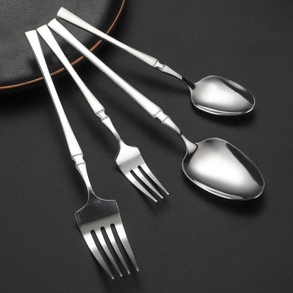 Cross-border western food knife and fork tableware small waist steak knife and fork set stainless steel household high-grade dinner spoon dessert spoon fork