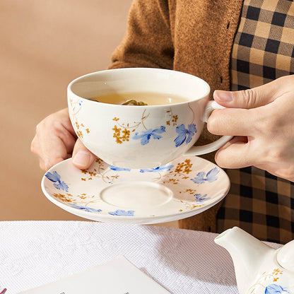 Creative Ceramic Tea Set Flower Teapot English Cup Mother Pot Office Single Coffee Pot Kettle Gift Wholesale