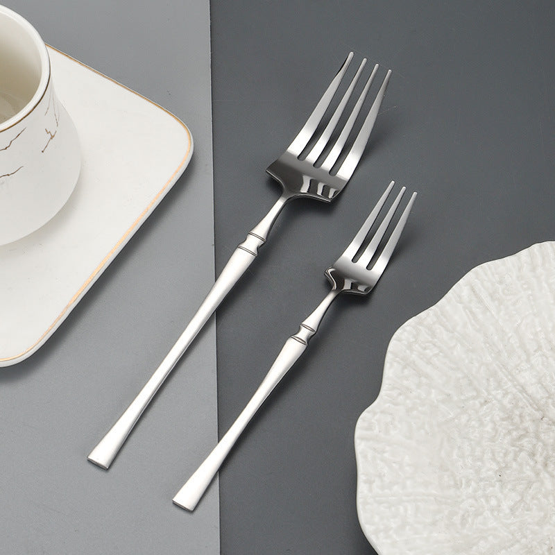 Cross-border western food knife and fork tableware small waist steak knife and fork set stainless steel household high-grade dinner spoon dessert spoon fork