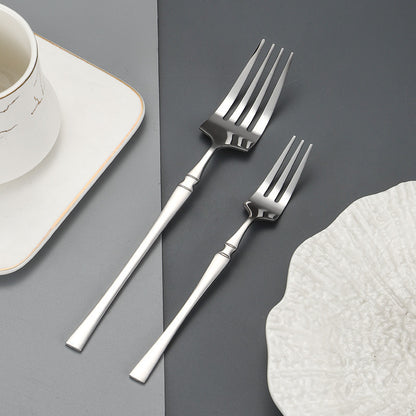 Cross-border western food knife and fork tableware small waist steak knife and fork set stainless steel household high-grade dinner spoon dessert spoon fork