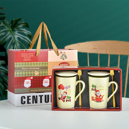 Souvenirs, ceramic pair cup set, wedding return gift, full moon gift, opening gift, business couple cup can be printed with logo