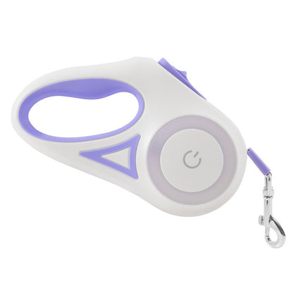 New Led Lighted Automatic Retractable Dog Leash Pet Pulling Rope Glowing Dog Supplies Rope Durable Nylon Material