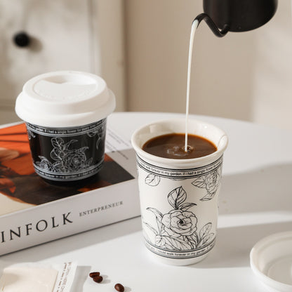 Small fragrance cup ceramic couple pair cup annual meeting gift high-value water cup gift coffee cup souvenirs