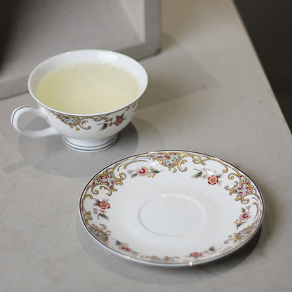 Cross-border European bone china coffee cup set, English afternoon tea set, personalized creative ceramic teacup latte cup