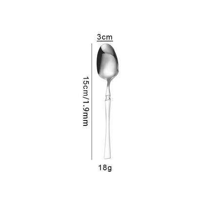 Cross-border western food knife and fork tableware small waist steak knife and fork set stainless steel household high-grade dinner spoon dessert spoon fork