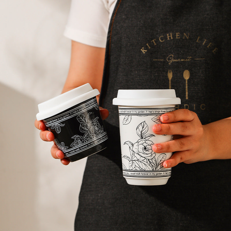 Small fragrance cup ceramic couple pair cup annual meeting gift high-value water cup gift coffee cup souvenirs