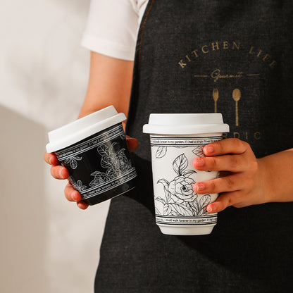 Small fragrance cup ceramic couple pair cup annual meeting gift high-value water cup gift coffee cup souvenirs