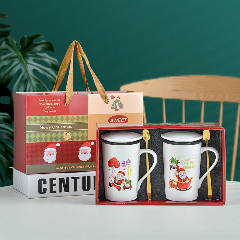 Souvenirs, ceramic pair cup set, wedding return gift, full moon gift, opening gift, business couple cup can be printed with logo