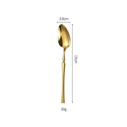 Cross-border western food knife and fork tableware small waist steak knife and fork set stainless steel household high-grade dinner spoon dessert spoon fork