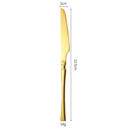 Cross-border western food knife and fork tableware small waist steak knife and fork set stainless steel household high-grade dinner spoon dessert spoon fork