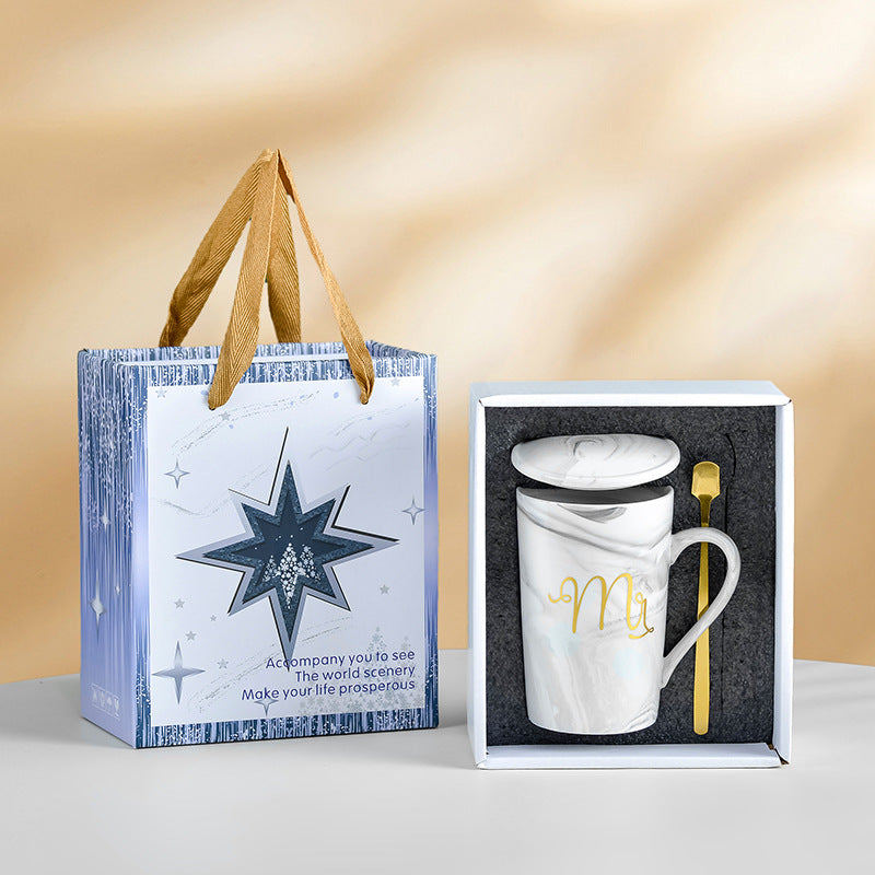 Souvenirs, ceramic pair cup set, wedding return gift, full moon gift, opening gift, business couple cup can be printed with logo