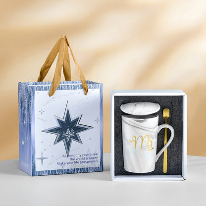 Souvenirs, ceramic pair cup set, wedding return gift, full moon gift, opening gift, business couple cup can be printed with logo
