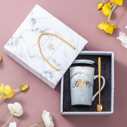 Souvenirs, ceramic pair cup set, wedding return gift, full moon gift, opening gift, business couple cup can be printed with logo