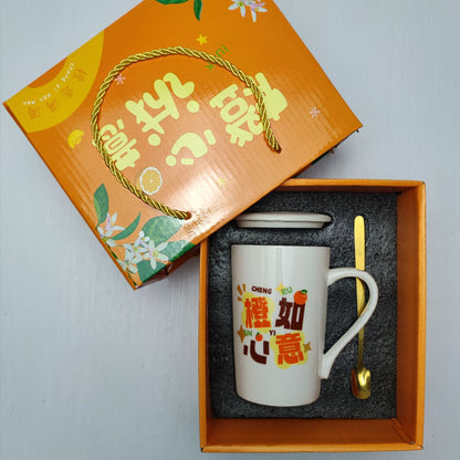 Souvenirs, ceramic pair cup set, wedding return gift, full moon gift, opening gift, business couple cup can be printed with logo