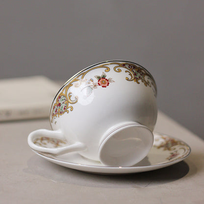 Cross-border European bone china coffee cup set, English afternoon tea set, personalized creative ceramic teacup latte cup
